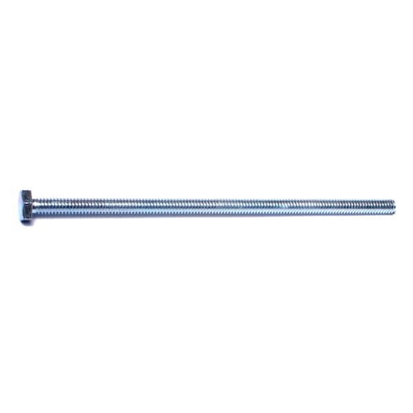 Midwest Fastener 1/4"-20 Hex Head Tap Bolt, Zinc Plated Steel, 6 in L, 10 PK 63307 - main